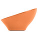An orange Elite Global Solutions Pappasan melamine bowl.