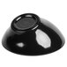 A black bowl with a round base.