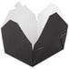 A black and white Fold-Pak Bio-Pak take-out box with a lid.