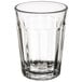 A clear Libbey paneled juice glass.