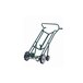 A green Harper hand truck with rubber wheels.