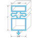 A blue line drawing of the All Points Magnetic Door Gasket.