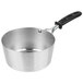 A Vollrath stainless steel sauce pan with a black TriVent handle.