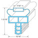 A diagram showing the black text and numbers for an All Points magnetic door gasket.