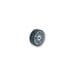 A black wheel with white rim on a Harper appliance truck.