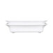 A white rectangular Elite Global Solutions melamine dish with two handles.