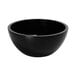 A black Elite Global Solutions round melamine bowl.