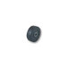 A black rubber wheel with a hole in the center.