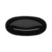 A black oval melamine bowl.