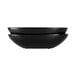 Two black Elite Global Solutions Belize melamine bowls stacked on a table.