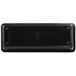 A black rectangular Elite Global Solutions melamine tray with a logo.
