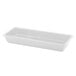 A white rectangular melamine tray with a beaded edge.