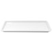 A white rectangular melamine tray with a beaded edge.