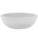A white Elite Global Solutions round melamine bowl.