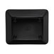A black rectangular melamine bowl.
