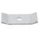 A metal plate with a white circle in the center and a hole.