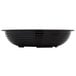 A black Cambro round ribbed bowl.