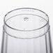 A close up of a clear Fineline Renaissance plastic tumbler.