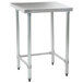 A Eagle Group stainless steel work table with a metal base.