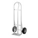 A silver Harper hand truck with black loop handle and pneumatic wheels.