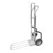 A Harper aluminum hand truck with solid rubber wheels and a black handle.