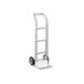 A silver Harper aluminum hand truck with black wheels.