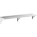 A white Regency stainless steel solid wall shelf.