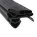 A close-up of a black rubber True magnetic door gasket.