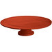 A copper Tablecraft cake stand with a pedestal.