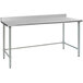 A stainless steel Eagle Group open base work table.