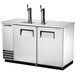 True TDD-2-S 59 inch Two Keg Stainless Steel Direct Draw Kegerator Beer Dispenser with Two Taps