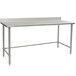 A white stainless steel Eagle Group open base work table.