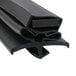 A close-up of a black rubber magnetic door gasket.