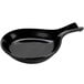 A black Tuxton fry pan server with a handle.