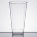 A WNA Comet Classicware clear plastic fluted tumbler on a table.