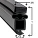 A close-up of a black rubber True magnetic door gasket.