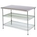 Eagle Group T2436EBW 24 inch x 36 inch Stainless Steel Table with 2 Chrome Wire Undershelves