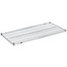 A Metro chrome wire shelf for a Metro Super Erecta Wire Shelving unit.