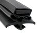 A close-up of a black rubber magnetic door gasket.