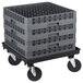 A black Vollrath rack dolly base.