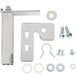 A metal bracket and screws for a True top right hand hinge.