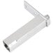 A silver metal piece with a screw on a white background.