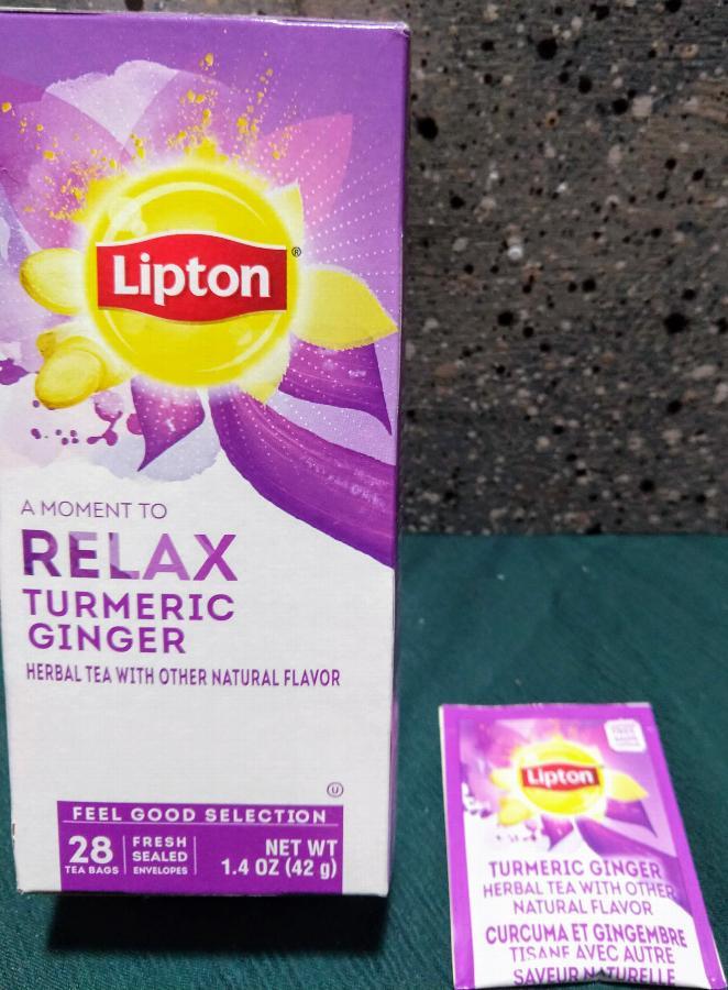 Lipton Turmeric Ginger Herbal Tea Bags 28/Box