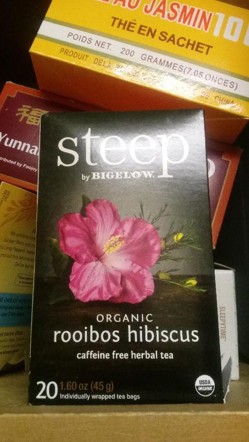 Steep By Bigelow Organic Rooibos Hibiscus Tea Bags 20/Box