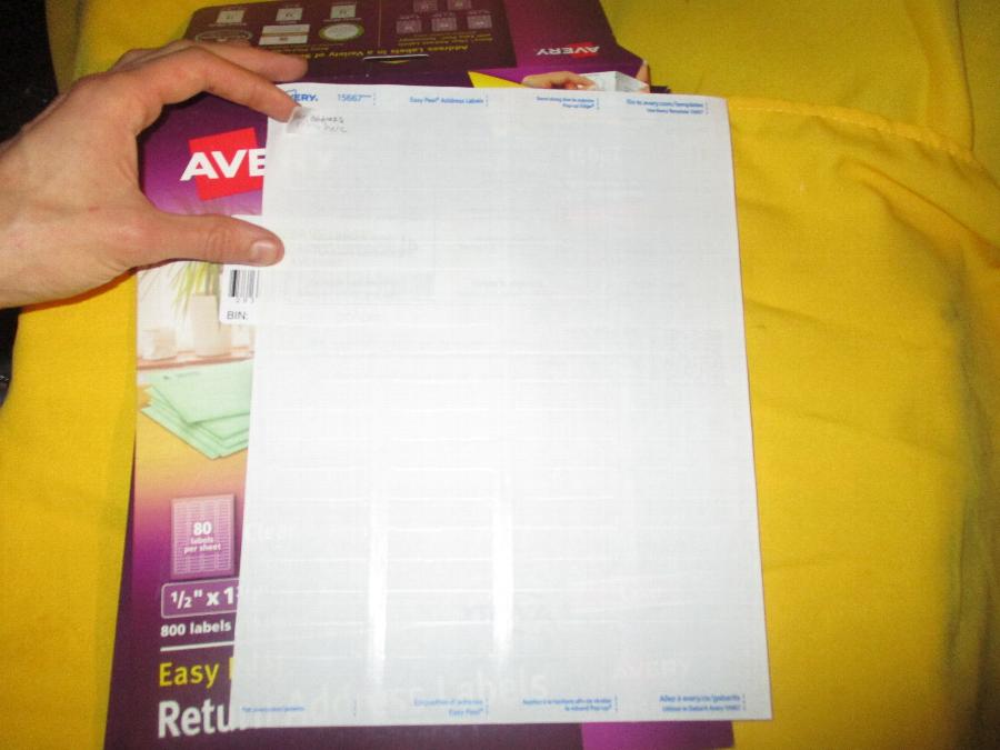 Avery 15667 Easy Peel 1/2" x 1 3/4" Clear Laser Printer Return Address
