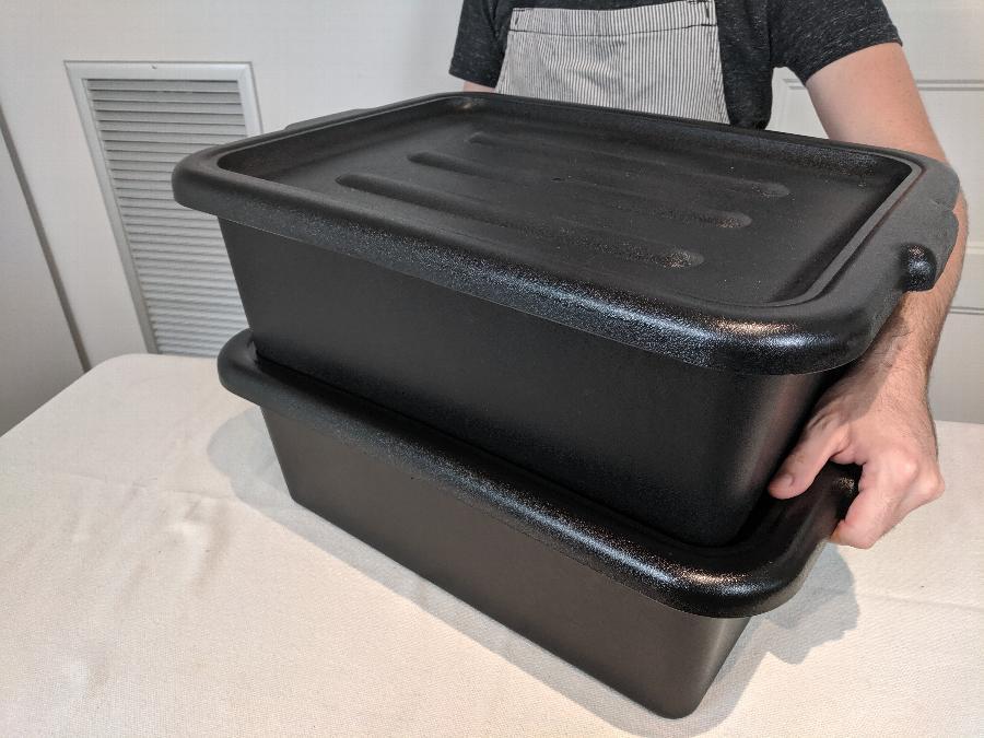 Choice Black Polyethylene Plastic Bus Tub Lid 21 1/2" x 15 1/2"