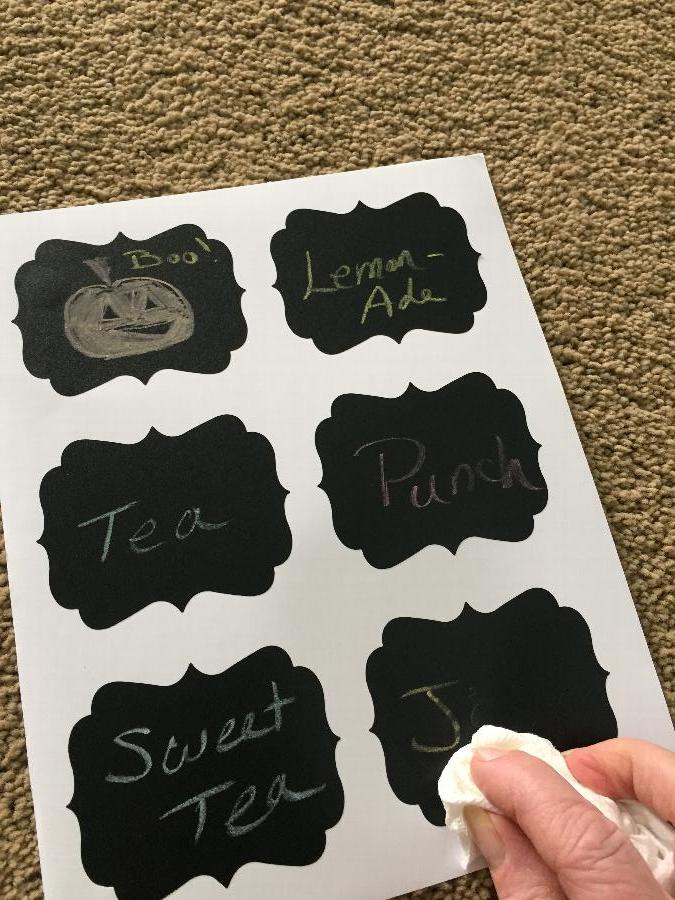 Choice 3 1/4" x 2 1/2" Decorative Vinyl Chalkboard Labels 18/Pack