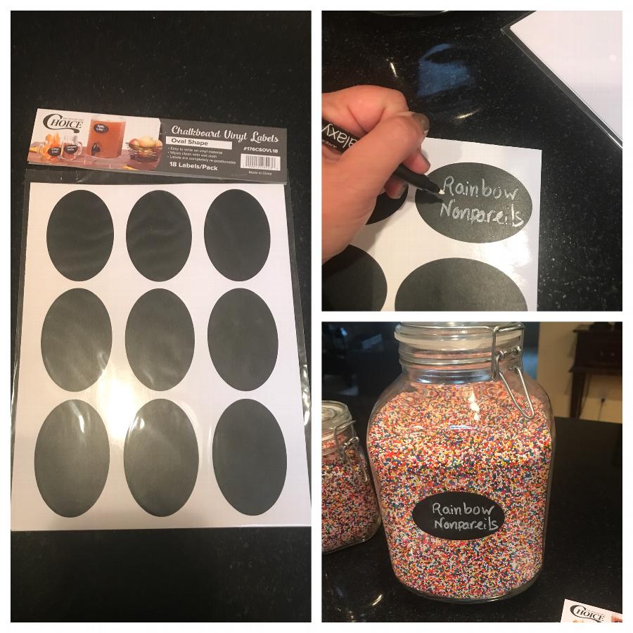 Choice 3" x 2" Oval Vinyl Chalkboard Labels 18/Pack