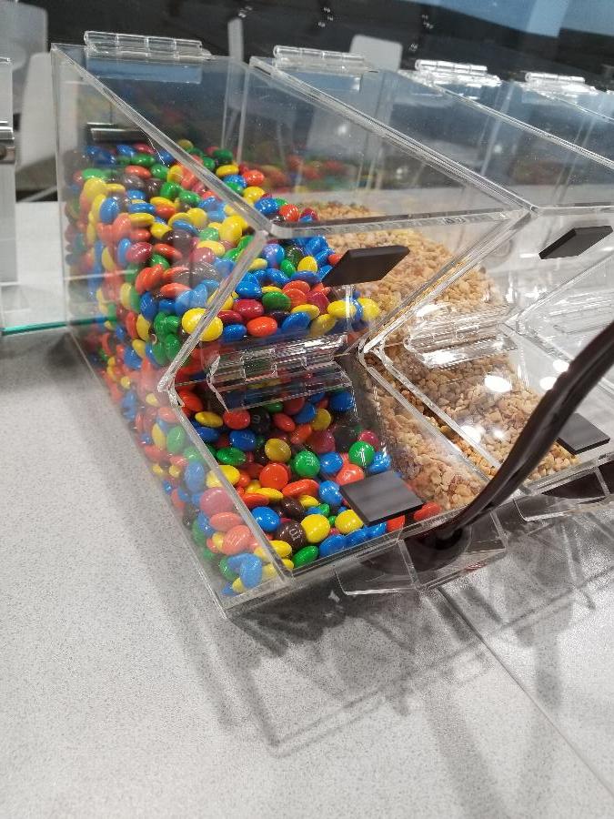 Choice Stackable Candy / Topping Dispenser with Scoop Holster 11" x 4