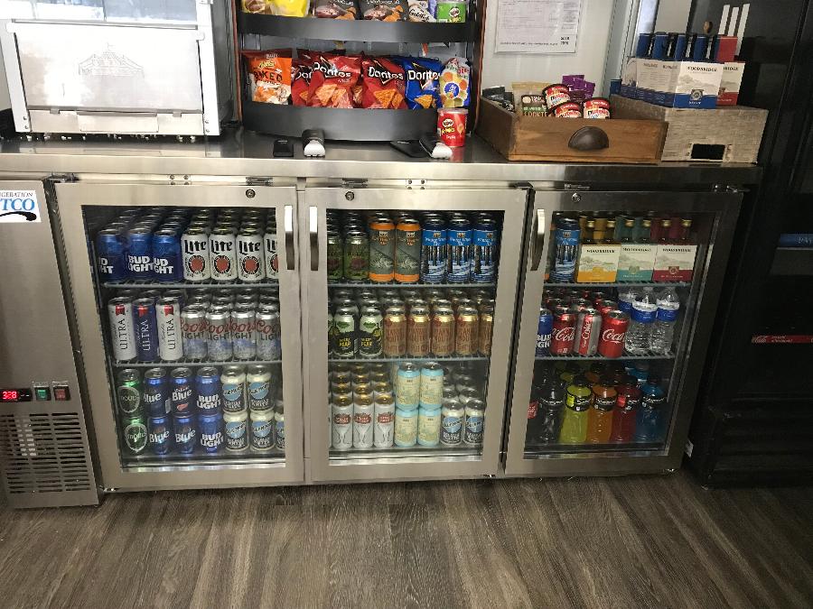 Avantco UBB72GHCS 73" Stainless Steel Counter Height Narrow Glass Door Back Bar Refrigerator